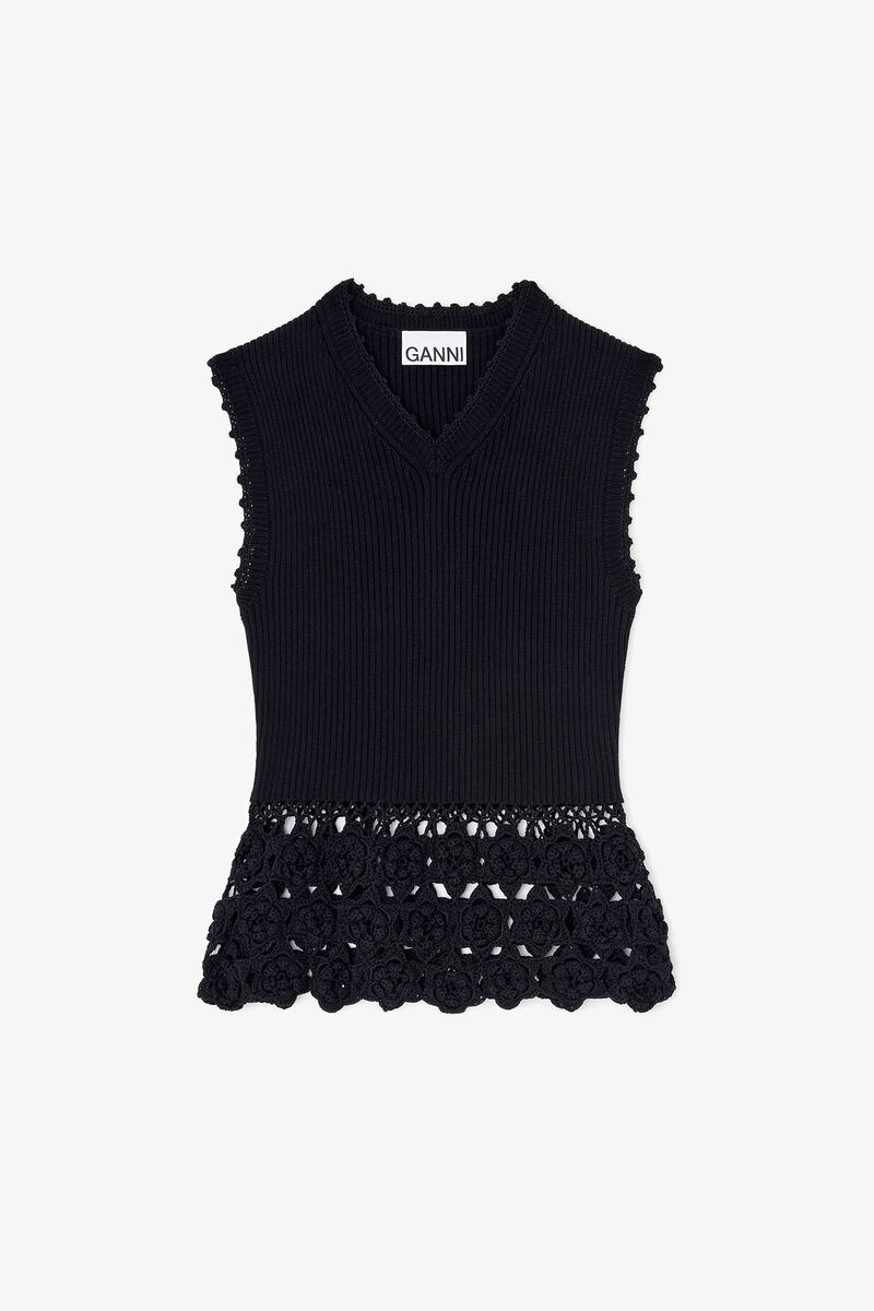 Vest in Cotton Crochet