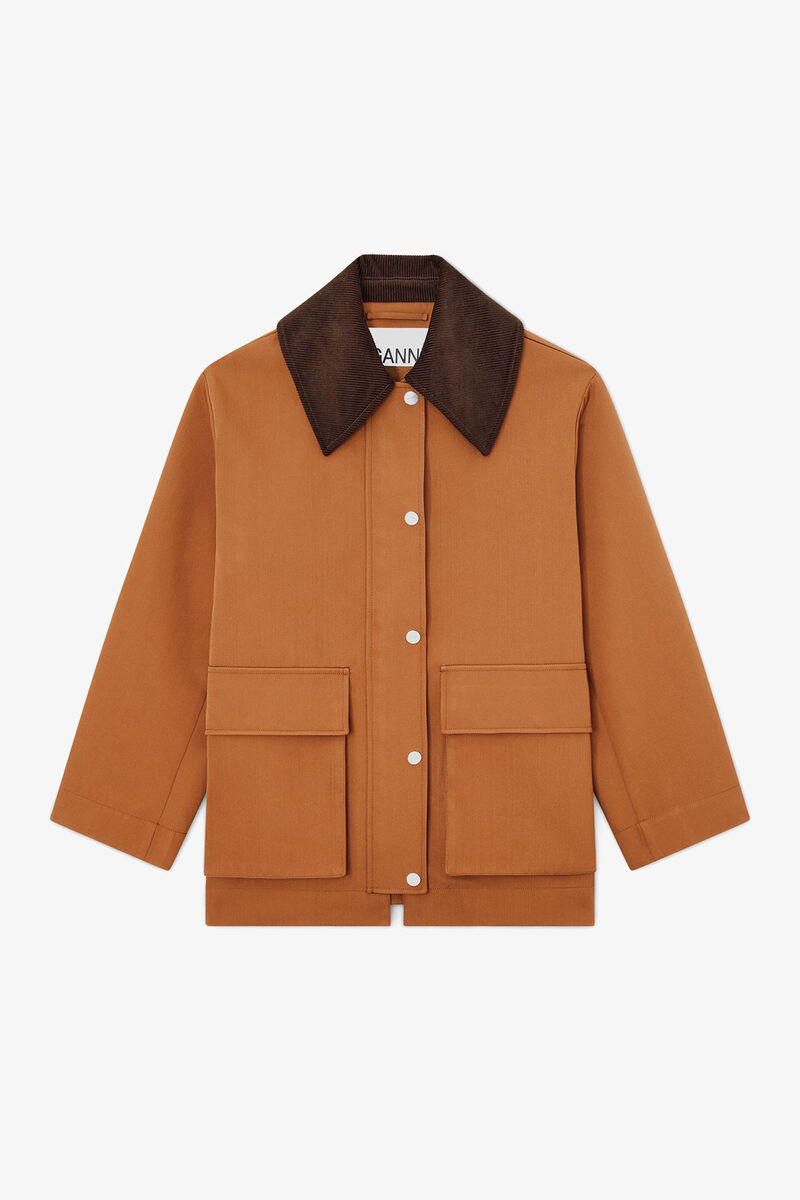 Jacket in Brown Twill