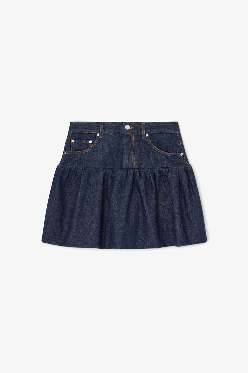 Skirt in Rinse Denim