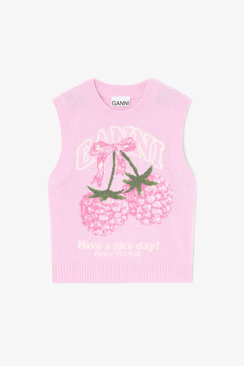 Vest in Graphic Wool