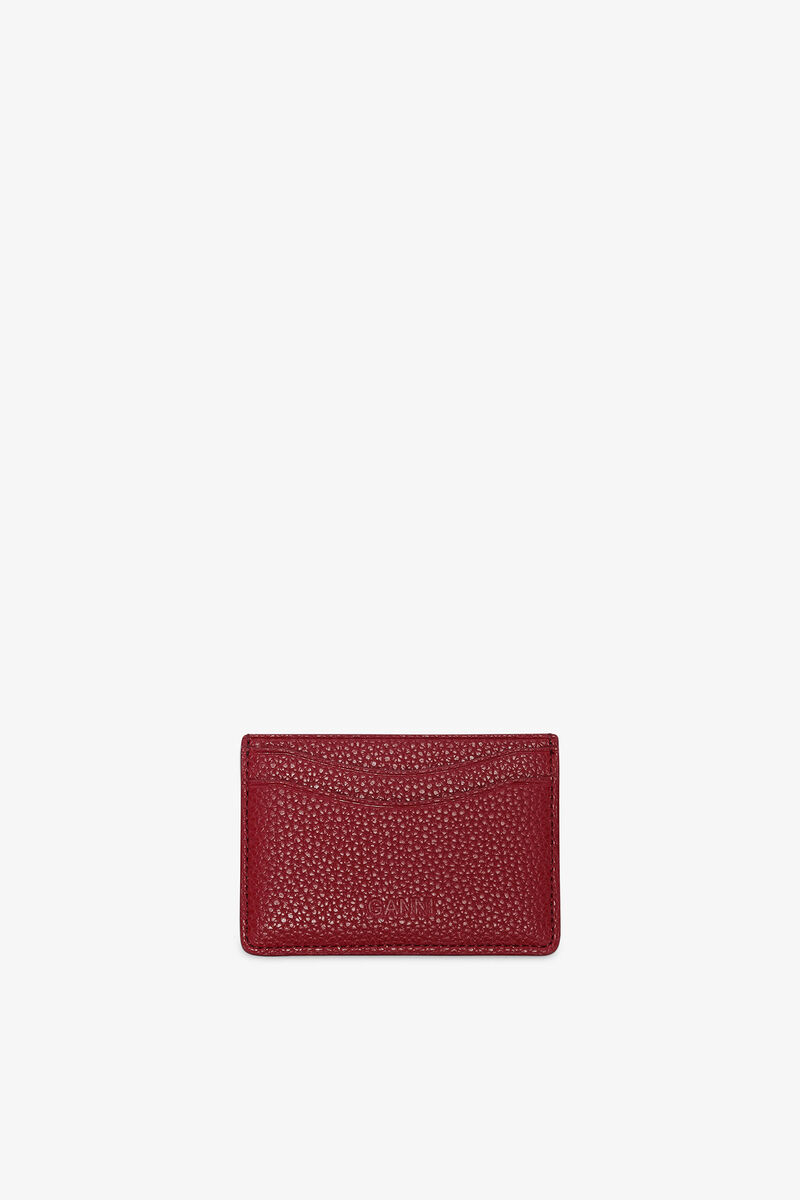 Bou Card Holder in Grained Red