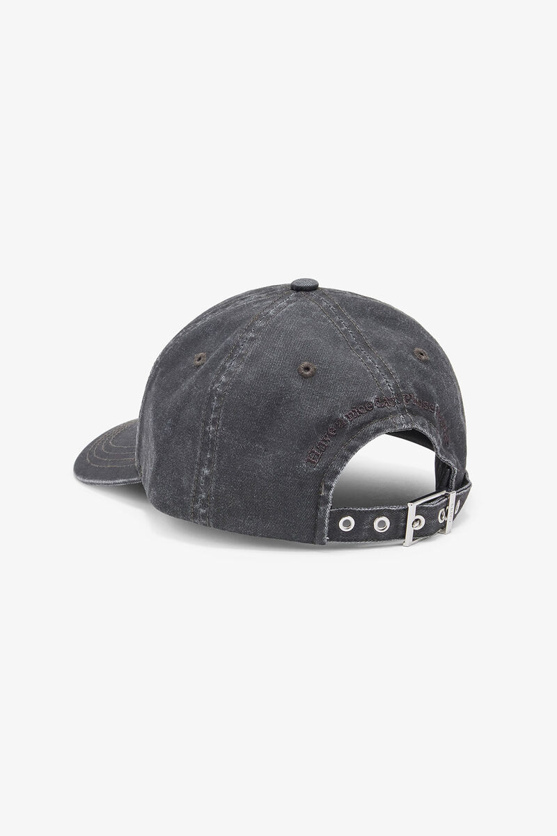 Grey Washed Cotton Canvas Cap