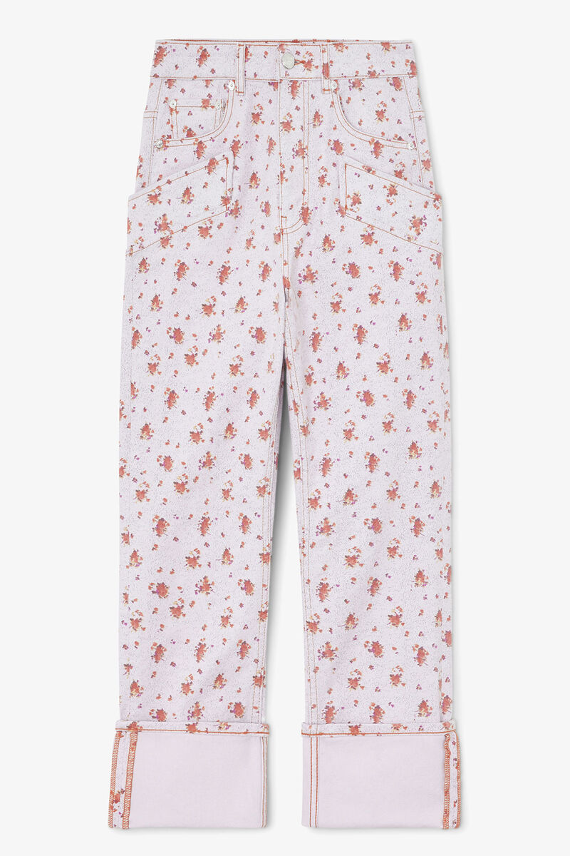 Capri Slim Jeans in Printed Denim
