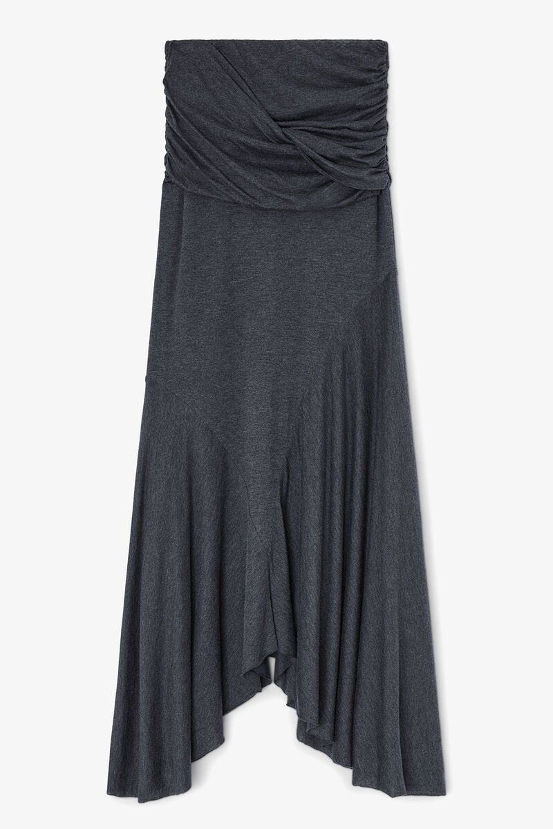 Long Skirt in Grey Jersey