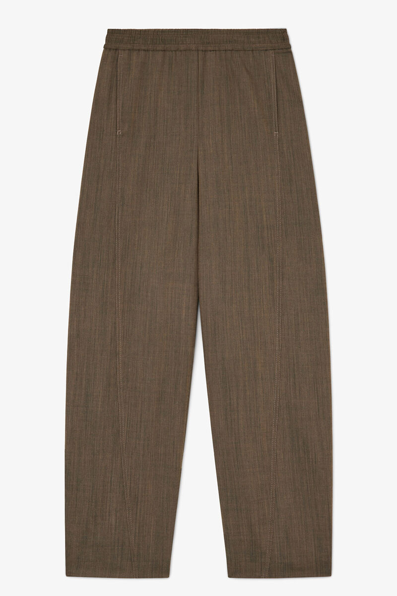 Pants in Brown Wool Melange