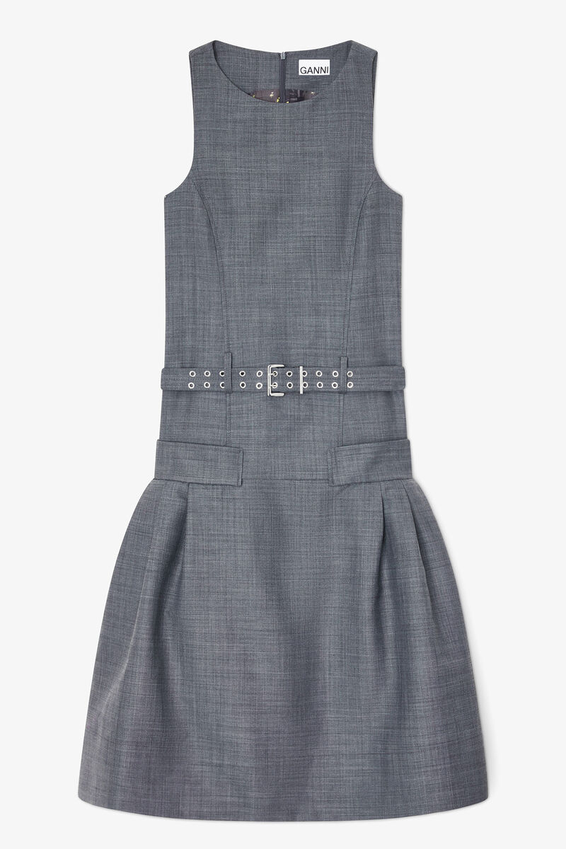 Dress in Grey Wool Melange