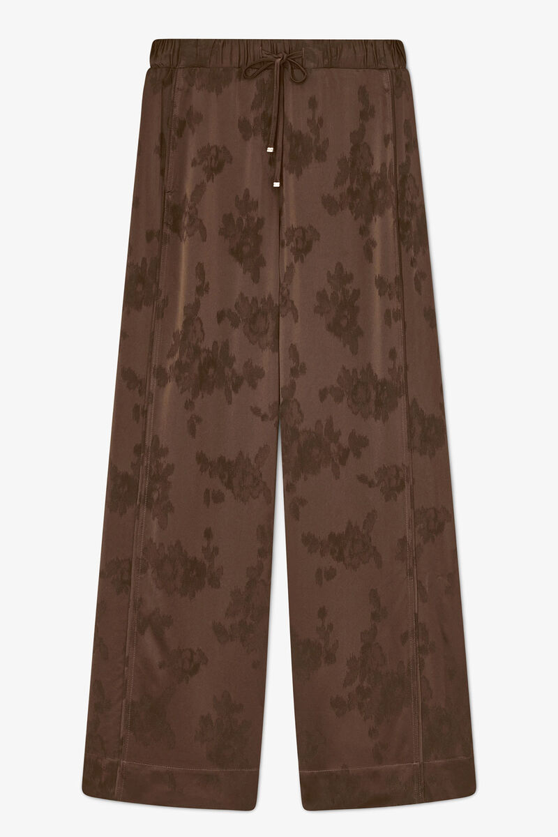 Pants in Brown Satin