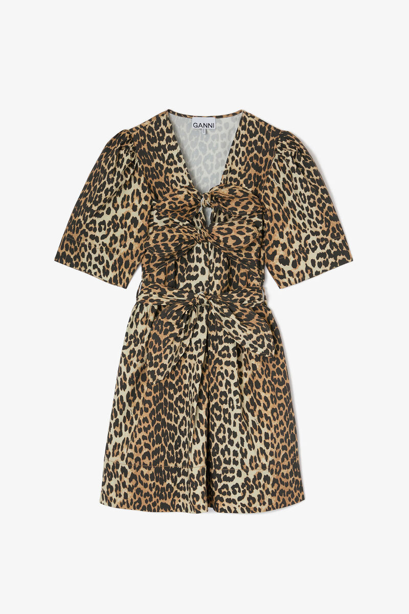 Leopard Cotton Mini Dress