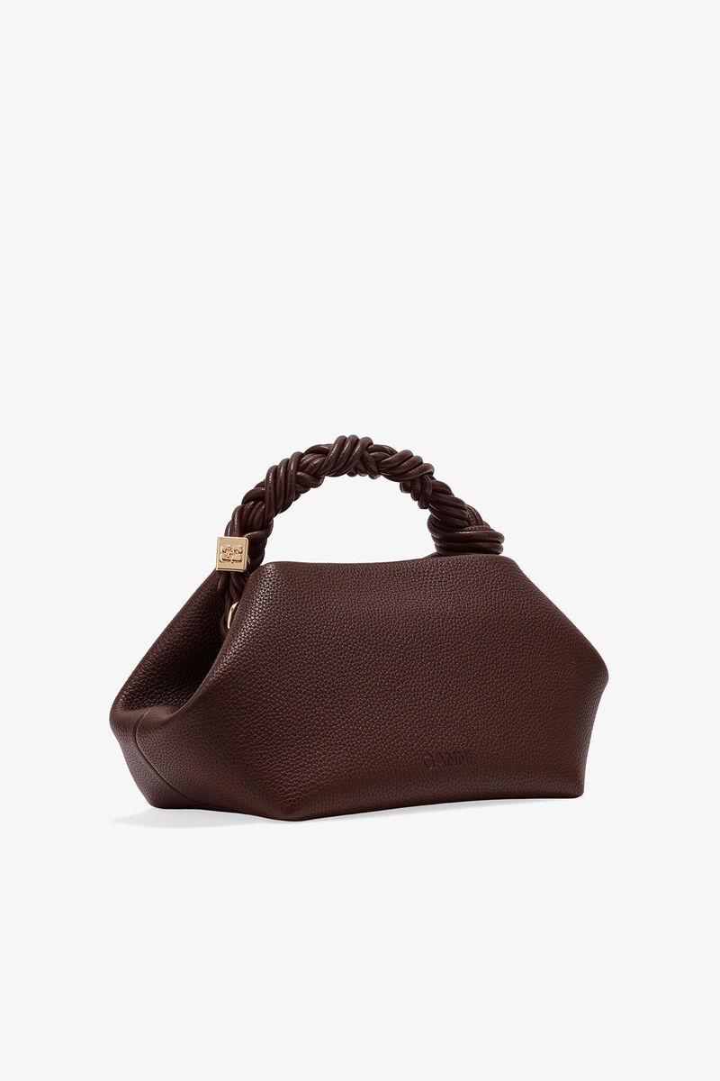 Brown Grained Small Bou Bag