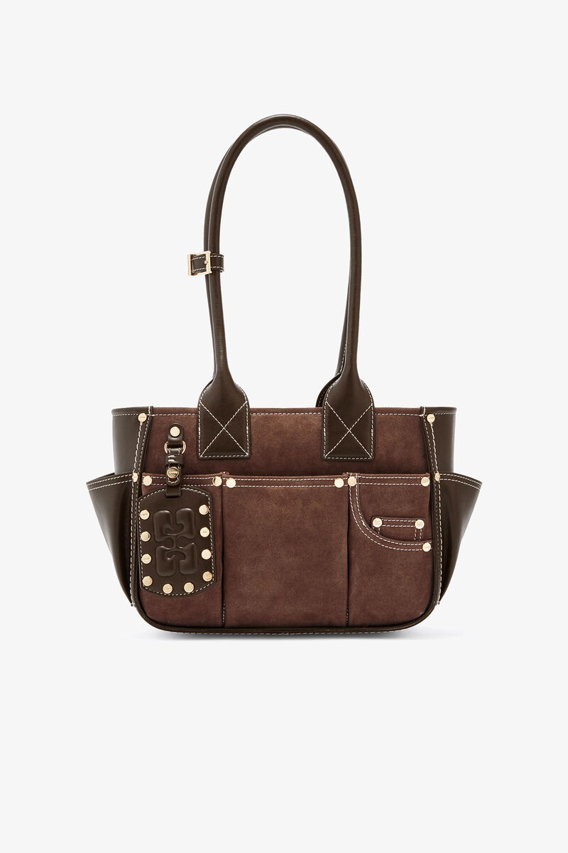 Small Posy Bag in Brown Suede